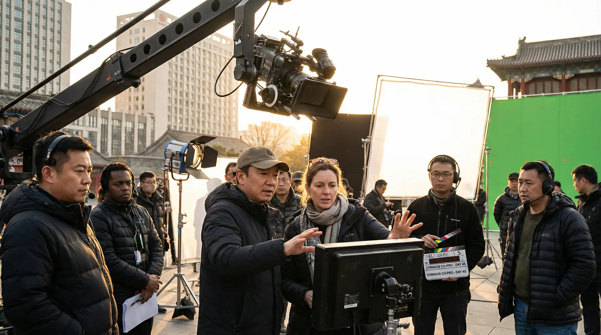 免费看片与国际影视团队合作拍摄现场